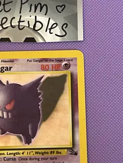Gengar 5/62 Fossil 1999 Holo Pokemon TCG Card MP - Image 5