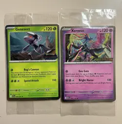 Pokemon Genesect 8/94 Phantasmal Flames & Xerneas 064/132 Mega Evolution Promos! - Image 1