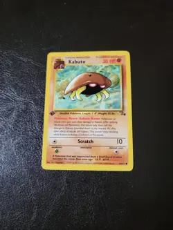 Pokemon Fossil Set 1st Edition Regular Finish Kabuto 50/62 LP-NM OC437 - Image 1