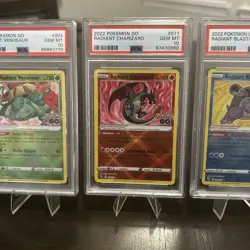 Pokemon Radiant Set Venasaur, Charizard, Blastoise PSA 10 Pokemon GO - Image 3