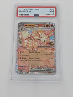 Pokemon TCG English PSA 9 Scarlet & Violet Base Arcanine EX 32/198 - Image 2