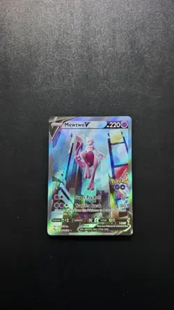 072/078 Mewtwo V - Full Art Ultra Rare Card : Pokemon GO Single Mint Card - Image 1