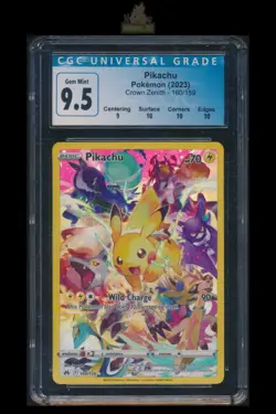 [Pikachu] CGC 9.5 160/159 Crown Zenith 2023 Pokemon English Card TCG - Image 1