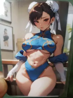 CHUN LI STREET FIGHTER WAIFU ANIME CARD - Image 2