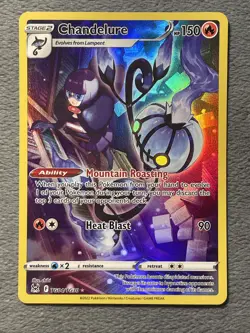Chandelure TG04/TG30 Trainer Gallery Full Art Rare Holo Pokemon Card Lost Origin - Image 1