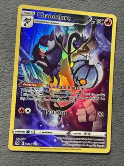 Chandelure TG04/TG30 Trainer Gallery Full Art Rare Holo Pokemon Card Lost Origin - Image 4