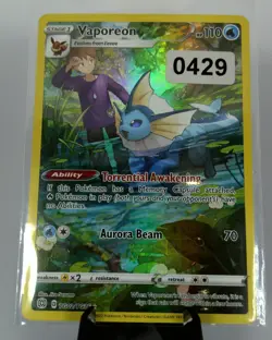 Pokemon Vaporeon TCG TG02/TG30 Swsh09 Trainer Gallery Card Brilliant Stars MINT - Image 1