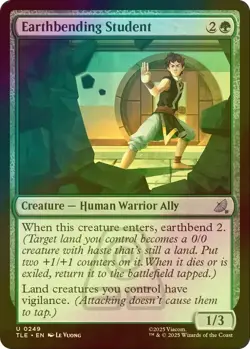 MTG FOIL Earthbending Student English TLE Avatar - Image 1