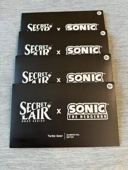 MTG SECRET LAIR SONIC THE HEDGEHOG: TURBO GEAR - RAINBOW FOIL SEALED - SHIPS NOW - Image 1