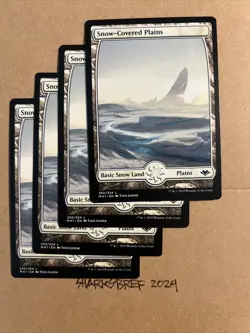 MTG Snow-Covered Plains X4 MH1 250/254 L NM Regular Playset - Image 1