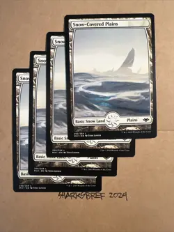 MTG Snow-Covered Plains X4 MH1 250/254 L NM Regular Playset - Image 2