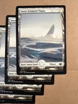 MTG Snow-Covered Plains X4 MH1 250/254 L NM Regular Playset - Image 3