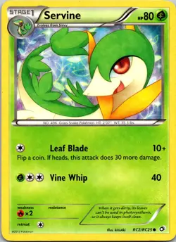 Servine RC2/RC25 Legendary Treasures: Radiant Collection LP Pokemon TCG - Image 1