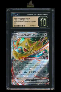 [Team Rocket's Persian ex] CGC 10 Pristine 079/098 RR SV10 Japanese Pokemon - Image 1