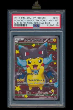 [Pretend Charzard X Pikachu Poncho] PSA 8 207/XY-P Promo Pokemon Japanese - Image 1