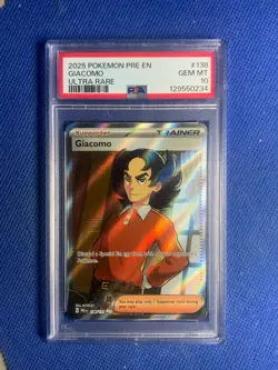 2025 Pokemon PRE EN Giacomo Ultra Rare 138/131 MINT PSA 10 - Image 1