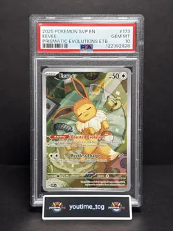 2025 Pokemon Svp En-Sv BSP Prismatic Evolutions Etb Eevee #173 PSA 10 - Image 1