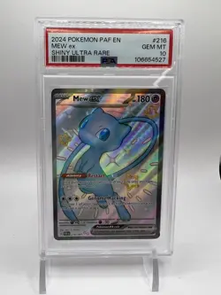 2024 Pokemon PAF EN TCG Mew ex 216/091 Scarlet & Violet Shiny Ultra Rare PSA 10 - Image 2