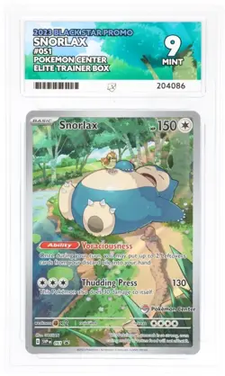 Pokemon TCG Ace 9 Snorlax 051 Black Star Promo- Pokemon Center Stamp- Mint - Image 3