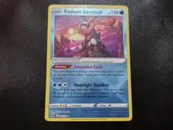 Radiant Greninja 046/189 Astral Radiance Shiny Holo Rare Pokemon Card LP - Image 1