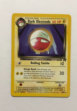 Pokemon Card Team Rocket Dark Electrode 34/82 Light Played Condition - Image 1