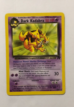 Pokemon Card Team Rocket Dark Kadabra 39/82 Light Played Condition - Image 1