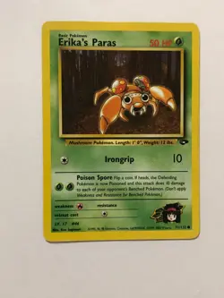 Pokemon Card Gym Challenge Erika's Paras 71/132 Moderately Played - Image 1