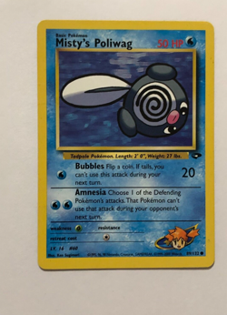 Pokemon Card Gym Challenge Misty's Poliwag 89/132 Light Played - Image 1