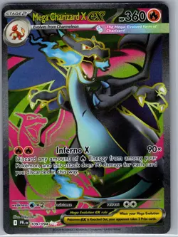 Mega Charizard X ex - 109/094 ME02: Phantasmal Flames - Pokemon Card - NM - Image 1