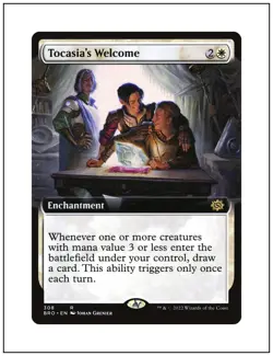 1x Tocasia's Welcome, Extended Art, Magic the Gathering MTG NM - Image 1