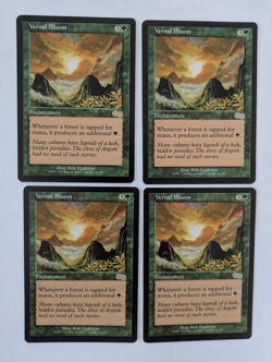 4 Vernal Bloom Urza's Saga MTG NM Free shipping with tracking - Image 1