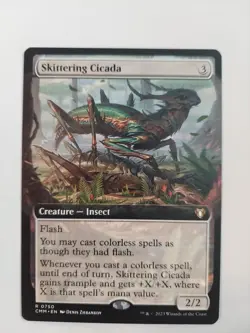 Skittering Cicada (Extended Art) Commander Masters Regular - Image 1