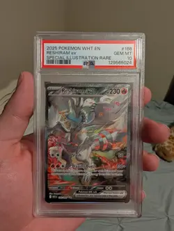 Pokemon TCG Reshiram EX White Flare Gem Mint Card 166/086 Sir PSA 10 W/Guard - Image 1
