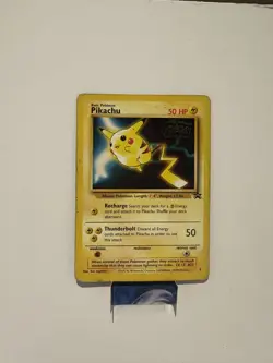 Pikachu #4 1999 WB Black Star Promo Pokemon the First Movie Pokemon TCG MP - Image 1