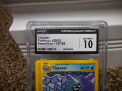 Cloyster cgc 10 GEM MINT NON-HOLO Expedition 2002 E-Reader 42/165 psa card Pokem - Image 2