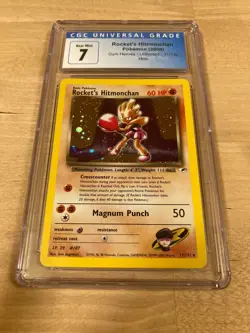 Pokemon TCG Rocket's Hitmonchan Gym Heroes 11/132 Holo Unlimited Holo Rare SWIRL - Image 1