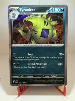 Tyranitar, Pokemon TCG, Paldea Evolved, Reverse Holo, Near Mint - Image 1