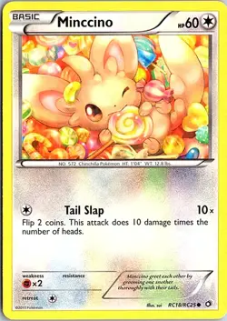 Minccino Common Legendary Treasures: Radiant Collection RC18/RC25 LP Pokemon - Image 1