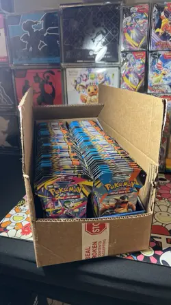 Pokemon TCG ME01 Mega Evolution 144 PACK SLEEVED CASE - Factory Sealed - Image 1
