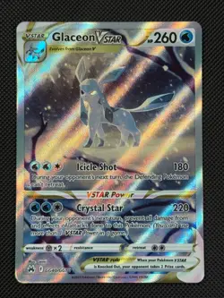Glaceon VSTAR GG40/GG70 Pokemon Card SWSH Crown Zenith Holo Rare - Image 1
