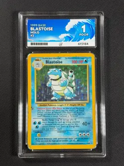 ACE 1 Blastoise 2/102 HOLO Pokemon Card WOTC Base Set Holo Rare *2 - Image 1