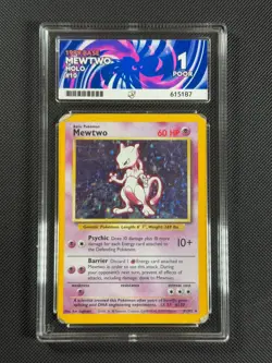 ACE 1 Mewtwo 10/102 HOLO Pokemon Card WOTC Base Set Holo Rare - Image 1