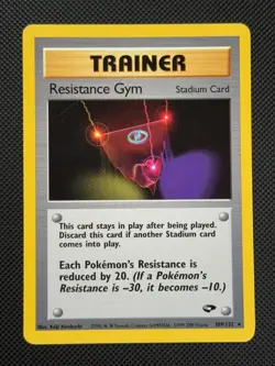 Resistance Gym 109/132 REGULAR Pokemon Card WOTC Gym Challenge Non Holo Rare - Image 1