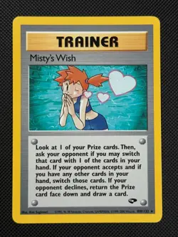 Misty's Wish 108/132 REGULAR Pokemon Card WOTC Gym Challenge Non Holo Rare - Image 1