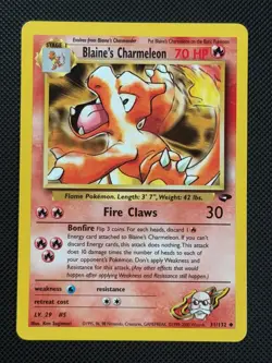 Blaine's Charmeleon 31/132 REGULAR Pokemon Card WOTC Gym Challenge Uncommon - Image 1