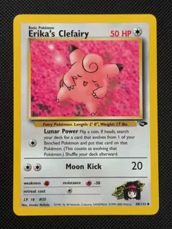 Erika's Clefairy 40/132 REGULAR Pokemon Card WOTC Gym Challenge Uncommon - Image 1