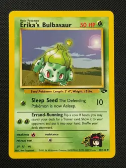 Erika's Bulbasaur 39/132 REGULAR Pokemon Card WOTC Gym Challenge Uncommon - Image 1