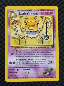 Sabrina's Hypno 56/132 REGULAR Pokemon Card WOTC Gym Challenge Uncommon - Image 1
