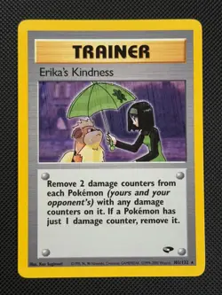 Erika's Kindness 103/132 REGULAR Pokemon Card WOTC Gym Challenge Non Holo Rare - Image 1