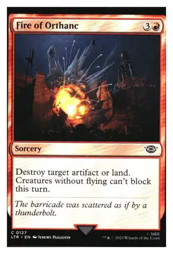 Fire of Orthanc Lord of the Rings MTG - NM+ - Image 1